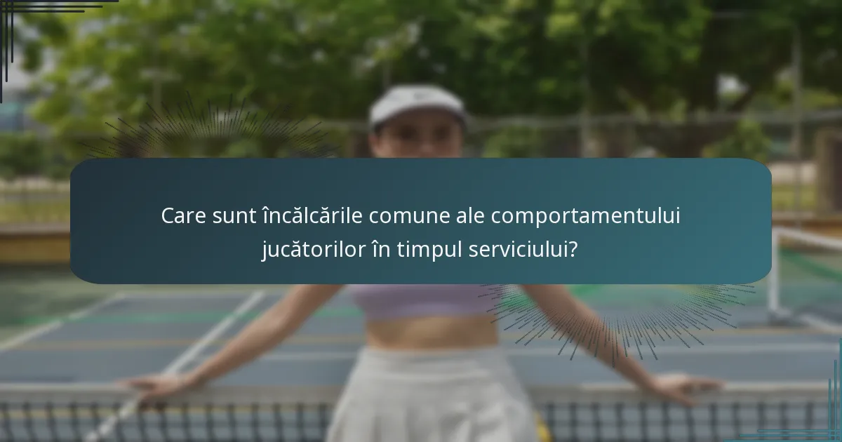 Care sunt încălcările comune ale comportamentului jucătorilor în timpul serviciului?