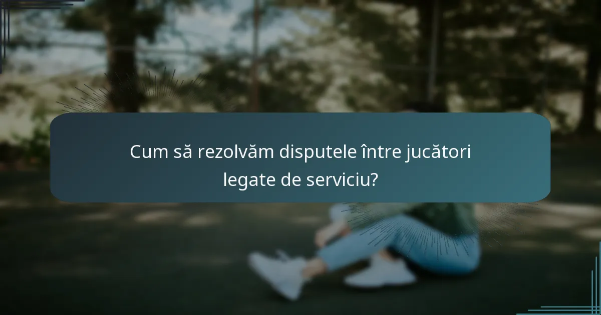 Cum să rezolvăm disputele între jucători legate de serviciu?